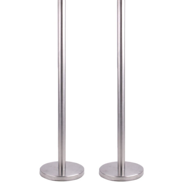2x stuks RVS toiletrolhouder / toiletpapier houder 55 cm