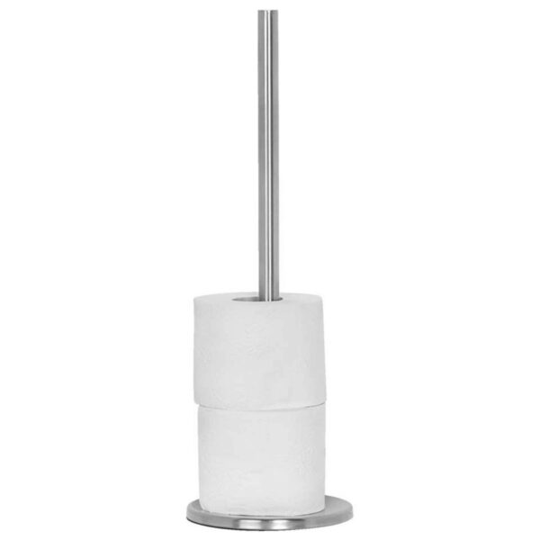 Bellatio design Reserverolhouder - 45 cm - zilver - RVS - wc rolhouder -
