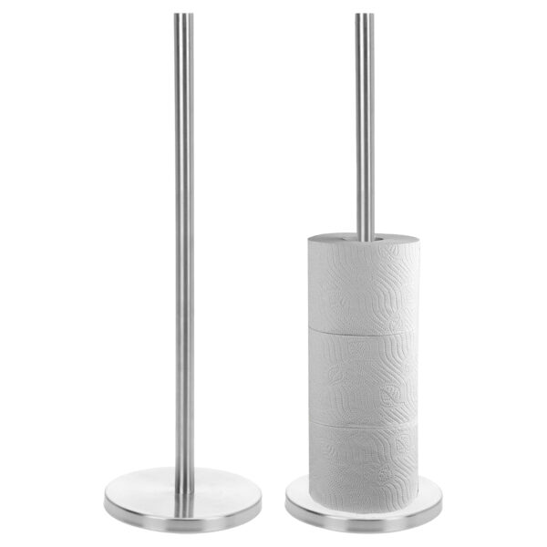 Toiletrol houder - RVS - 45 cm - voor 5 rollen - Toiletpapier/wc papier houders