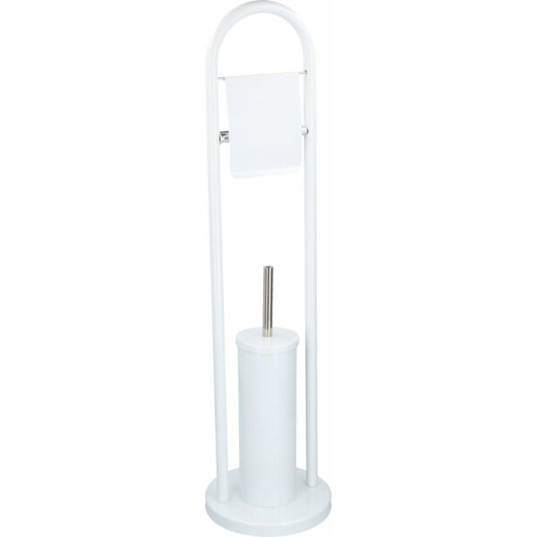 Alpina Toiletbutler - toiletborstel met WC rolhouder - 22x80 cm - wit