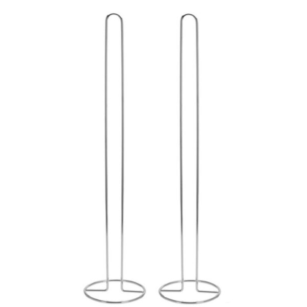 Toiletrollen houder - 2x - 15 x 60 cm - chroom - wc-rol houder