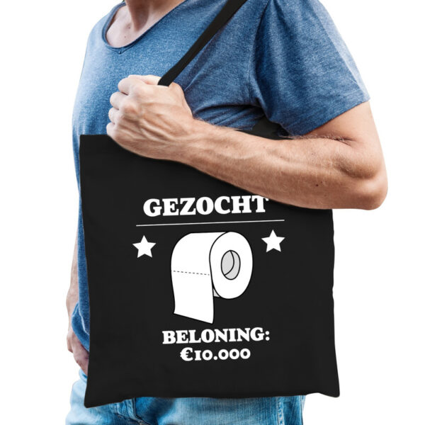 Gezocht wc papier beloning 10.000 zwart voor heren