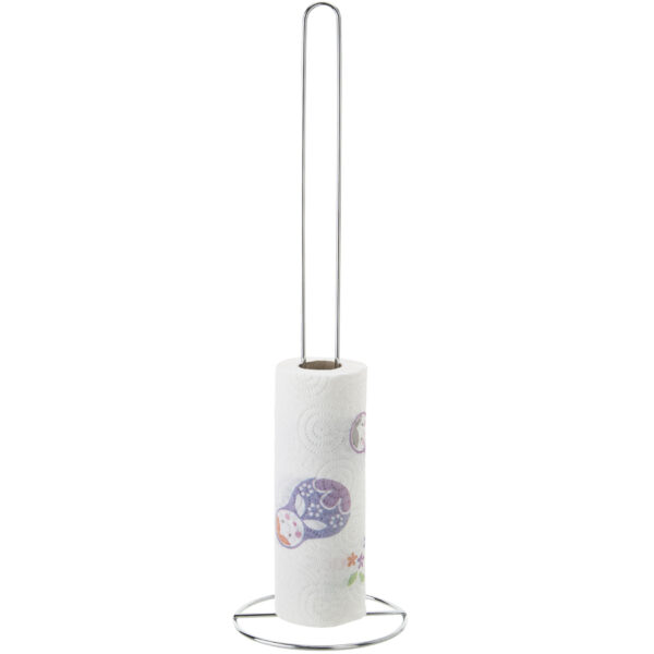 Wc/toiletrol houder staand zilver 56 cm